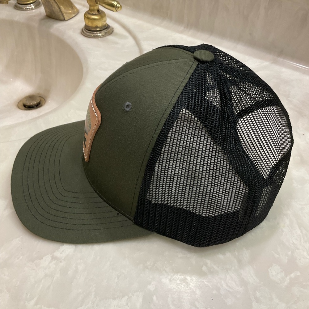 Alligator Row Bergeron Hat, Save the Everglades, Olive Green, Adjustable Size - Picture 3 of 8